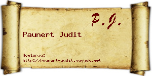 Paunert Judit névjegykártya